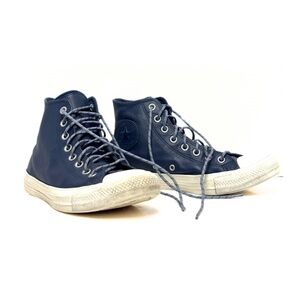 Converse Chuck Taylor Hi-Top Leather Sneakers / Sz: M 7 W 9 / Y2K Retro Grunge